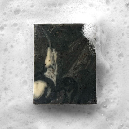 Volcano: Cold Processed Mens Soap Bar with Charcoal + Cedarwood for Oily Skin