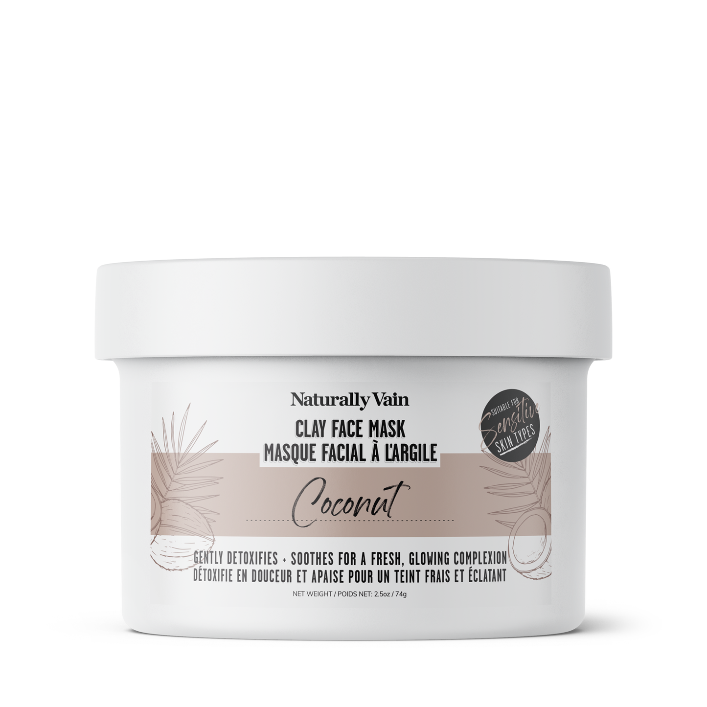 Coconut: Calming Clay Face Mask For Sensitive Skin Types