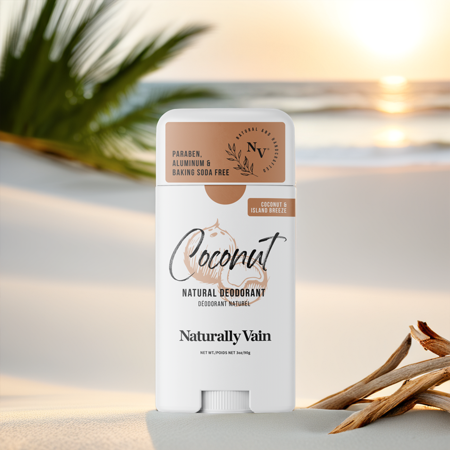 Coconut: Natural Deodorant with Sweet Coconut & Island Breeze Aromas