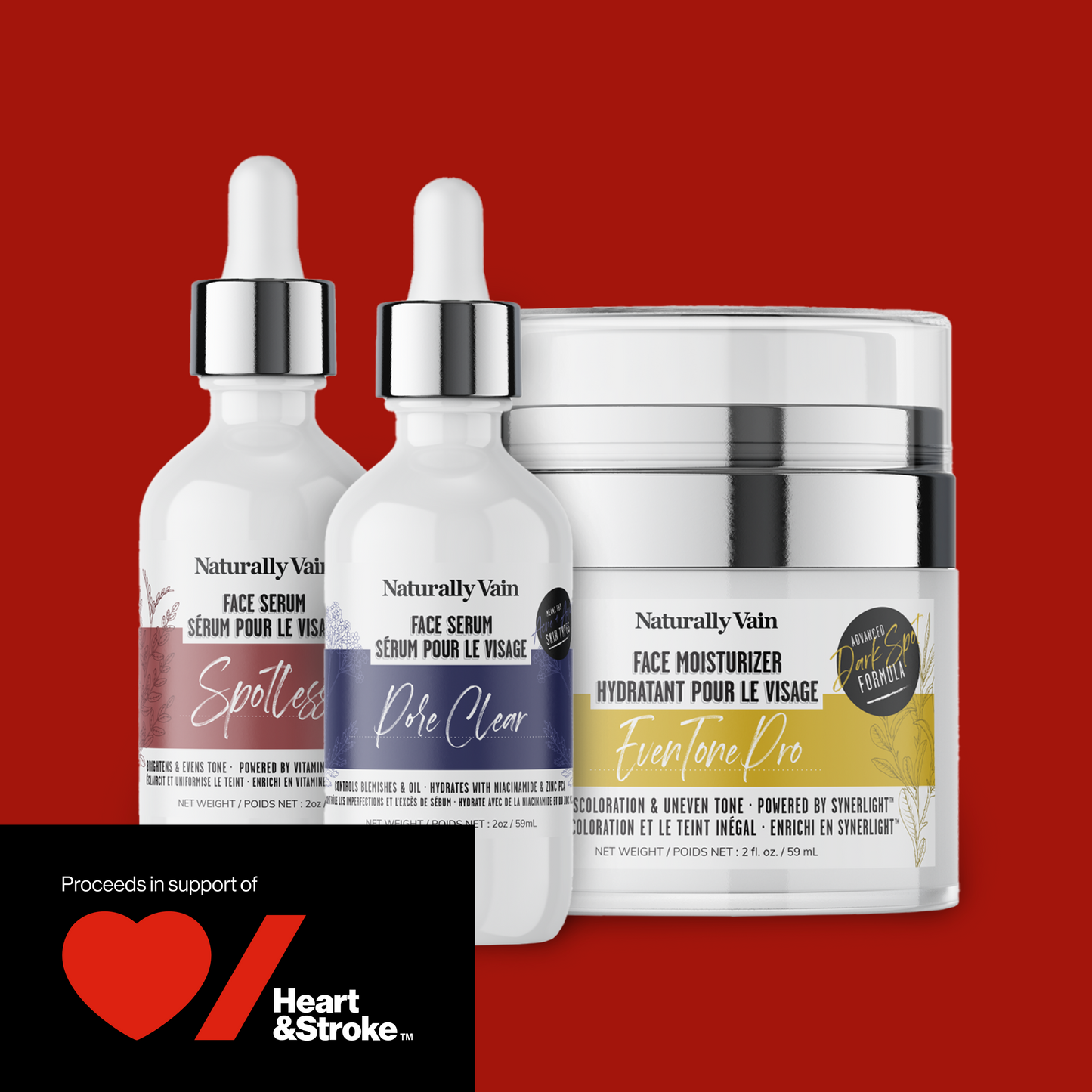 EvenTone Face Bundle: Targeted Care for Facial Dark Spots + Scars ($10 Donated to Heart&Stroke)