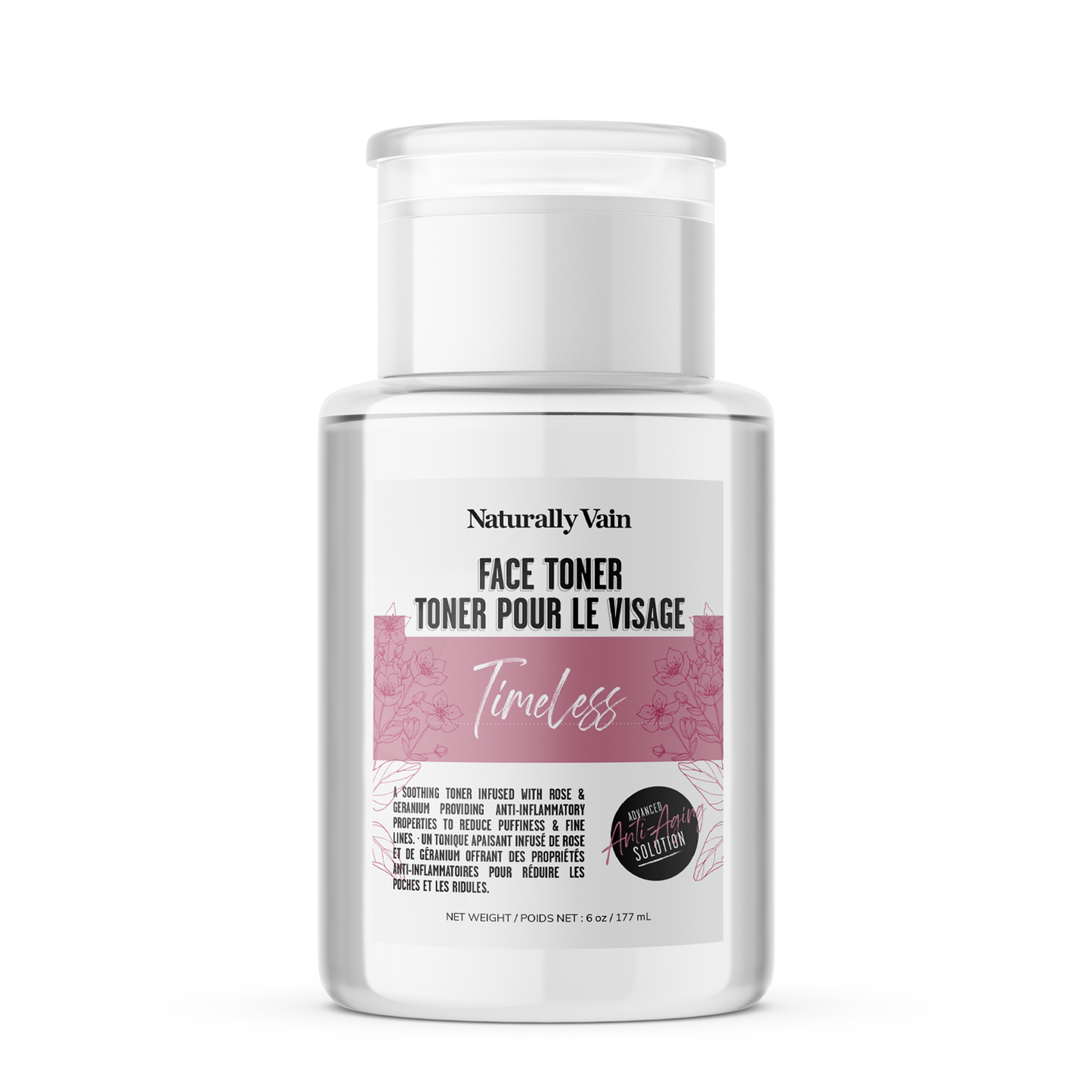 Timeless: Rose Geranium Powered Face Toner for Fine Line Control