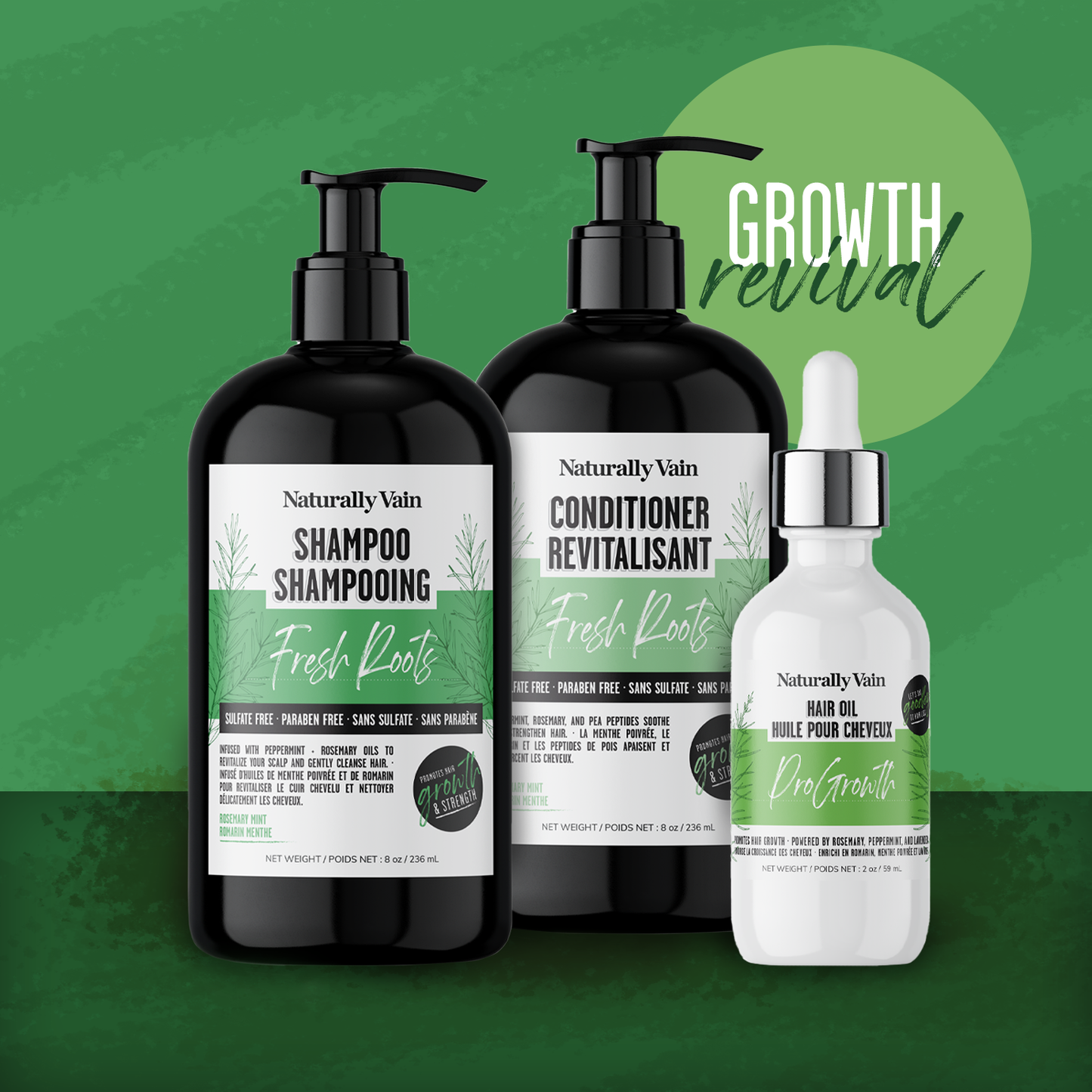 Hair Power Growth Bundle: Rosemary-Infused Essentials for Stronger, Healthier Hair ($10 Donated to Heart&Stroke)