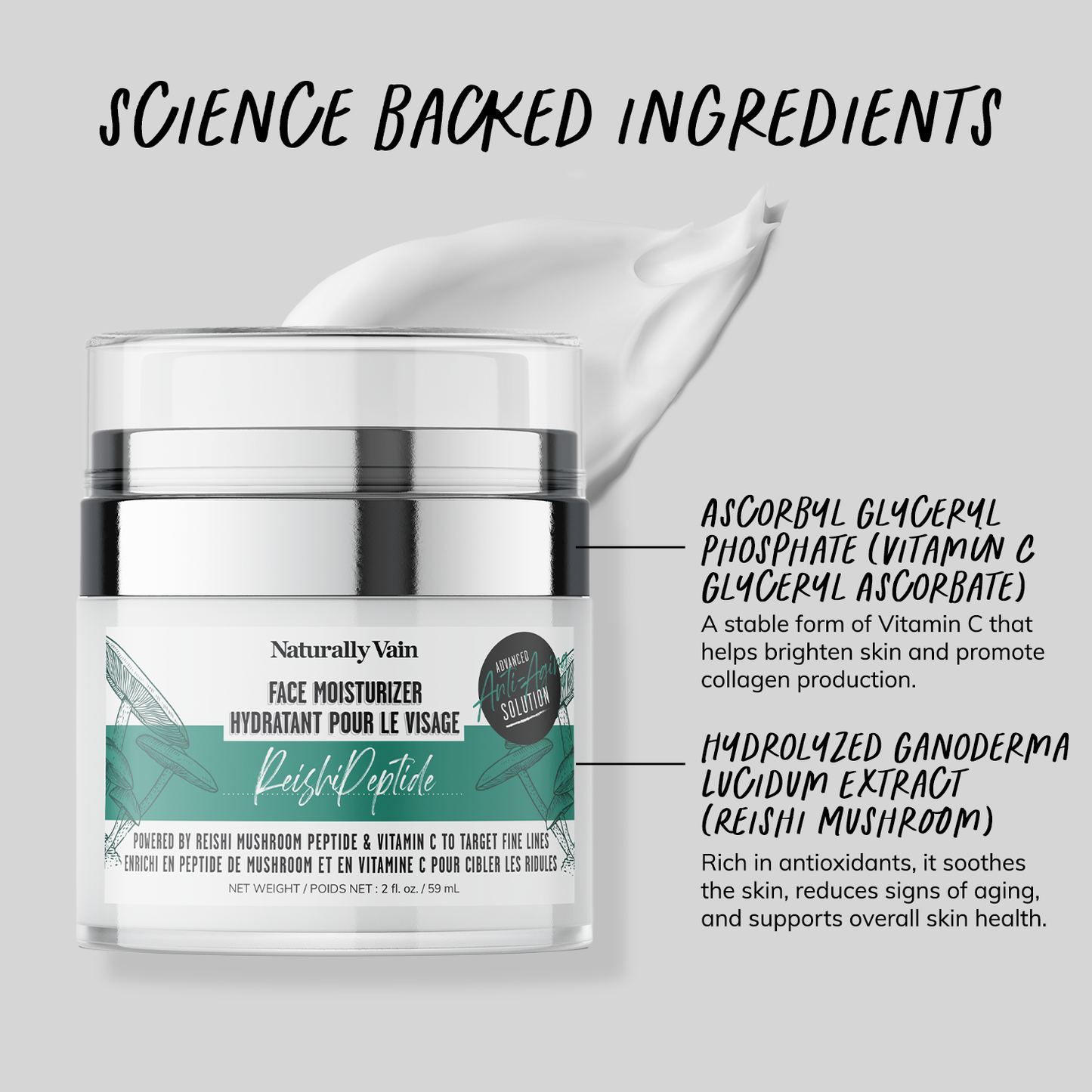 ReishiPeptide: Reishi Mushroom Anti-Aging Face Moisturizer